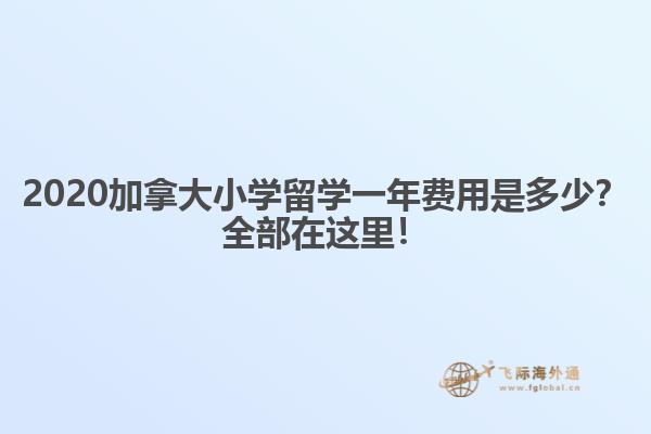 2020加拿大小學(xué)留學(xué)一年費用是多少？全部在這里！