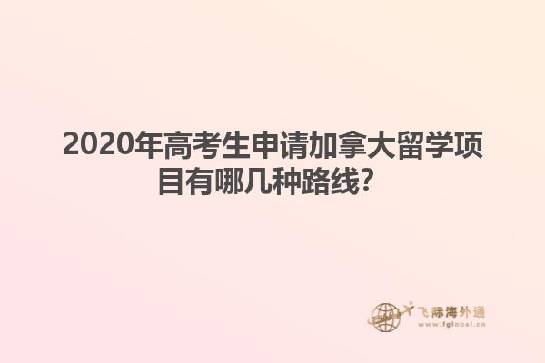 2020年高考生申請加拿大留學(xué)項目有哪幾種路線？