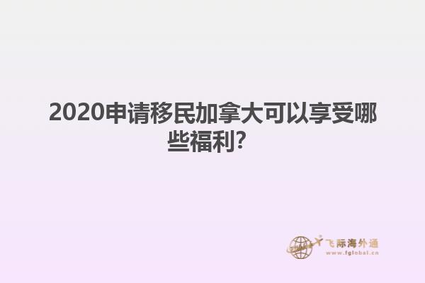 2020申請(qǐng)移民加拿大可以享受哪些福利？