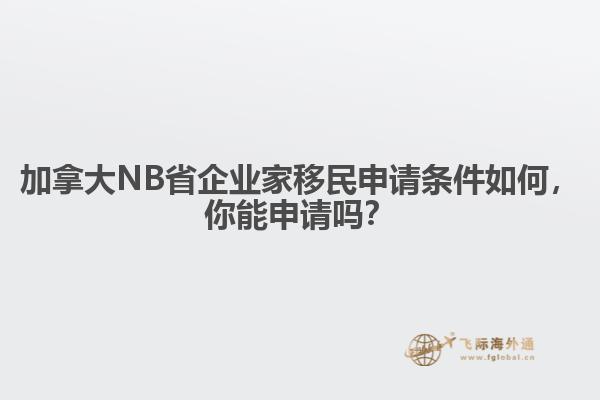 加拿大NB省企業(yè)家移民申請(qǐng)條件如何，你能申請(qǐng)嗎？