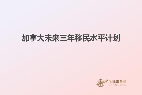 加拿大未來三年移民水平計劃