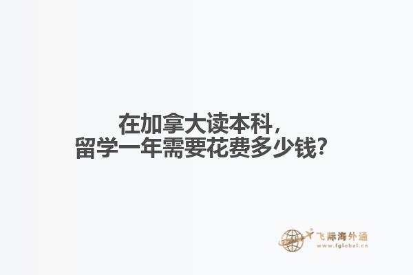 在加拿大讀本科，留學(xué)一年需要花費多少錢？