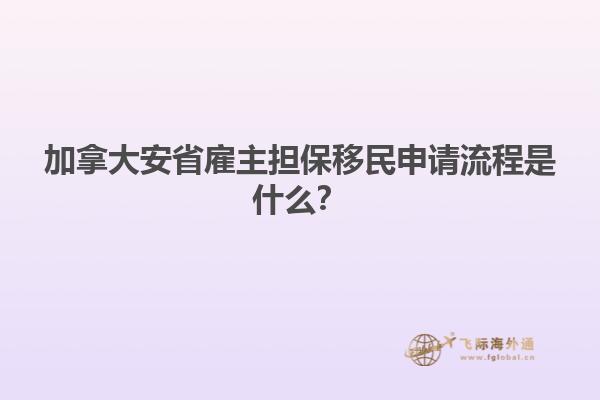 加拿大安省雇主擔(dān)保移民申請流程是什么？