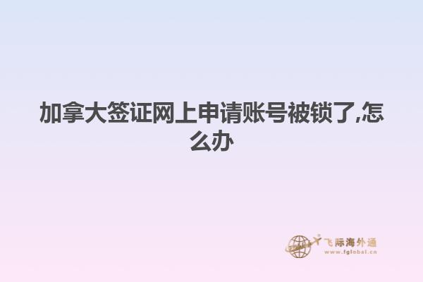 加拿大簽證網上申請賬號被鎖了,怎么辦