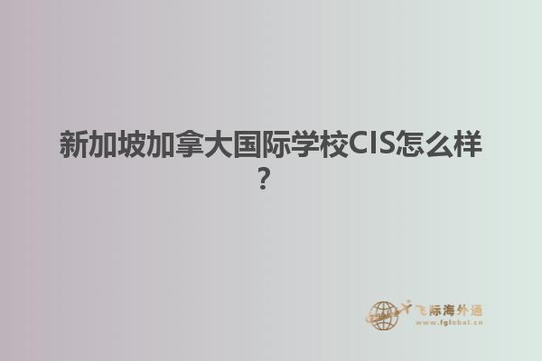 新加坡加拿大國際學(xué)校CIS怎么樣？