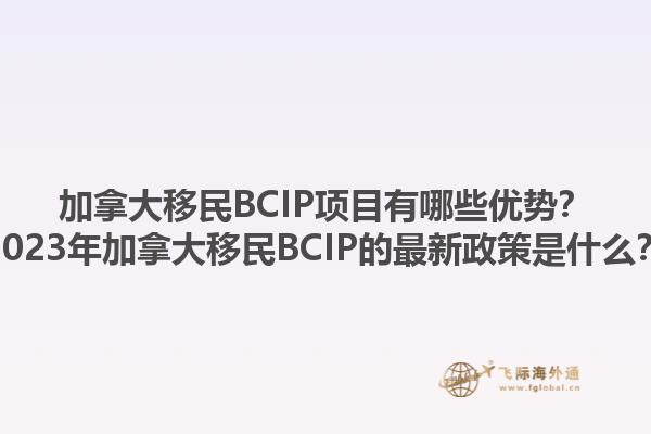 加拿大移民BCIP項目有哪些優(yōu)勢？2023年加拿大移民BCIP的最新政策是什么？