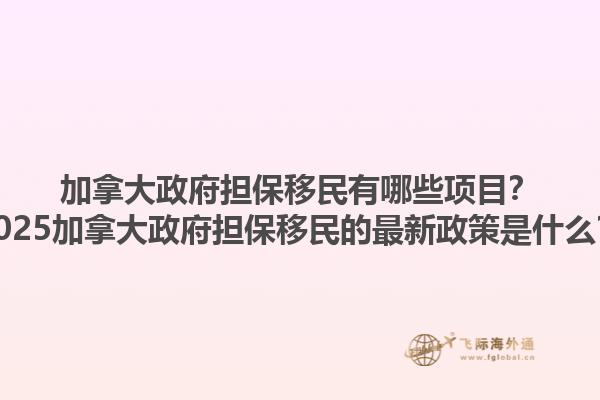 加拿大政府擔保移民有哪些項目？2025加拿大政府擔保移民的最新政策是什么？1.jpg