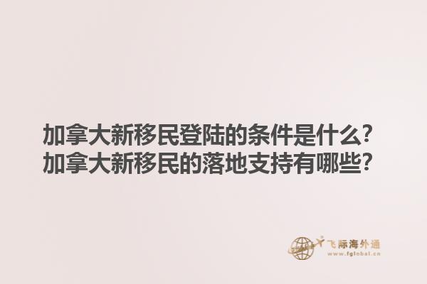 加拿大新移民登陸的條件是什么？加拿大新移民的落地支持有哪些？1.jpg