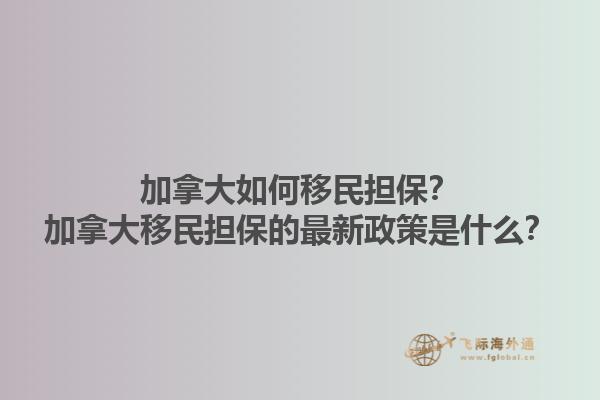 加拿大如何移民擔(dān)保？加拿大移民擔(dān)保的最新政策是什么？1.jpg