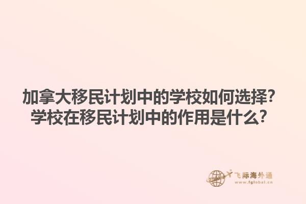加拿大移民計劃中的學(xué)校如何選擇？學(xué)校在移民計劃中的作用是什么？1.jpg