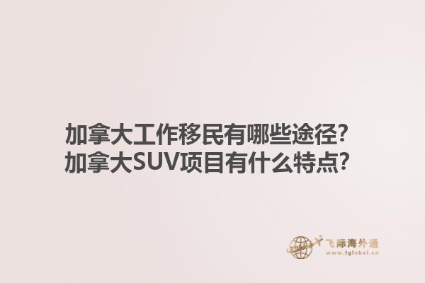 加拿大工作移民有哪些途徑？加拿大SUV項目有什么特點？1.jpg