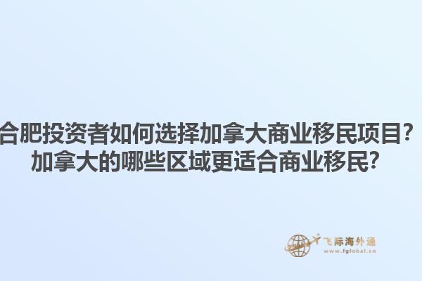 合肥投資者如何選擇加拿大商業(yè)移民項目？加拿大的哪些區(qū)域更適合商業(yè)移民？