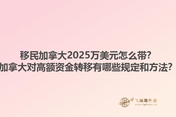 移民加拿大2025萬美元怎么帶？加拿大對高額資金轉(zhuǎn)移有哪些規(guī)定和方法？1.jpg