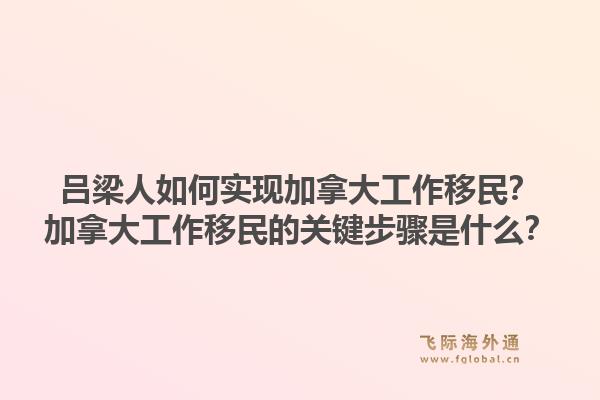 呂梁人如何實(shí)現(xiàn)加拿大工作移民？加拿大工作移民的關(guān)鍵步驟是什么？1.jpg
