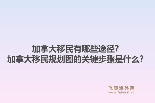 加拿大移民有哪些途徑？加拿大移民規(guī)劃圖的關(guān)鍵步驟是什么？1.jpg