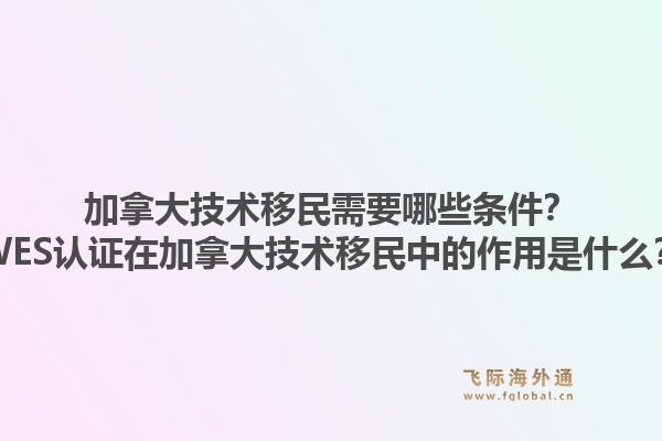 加拿大技術移民需要哪些條件？WES認證在加拿大技術移民中的作用是什么？1.jpg