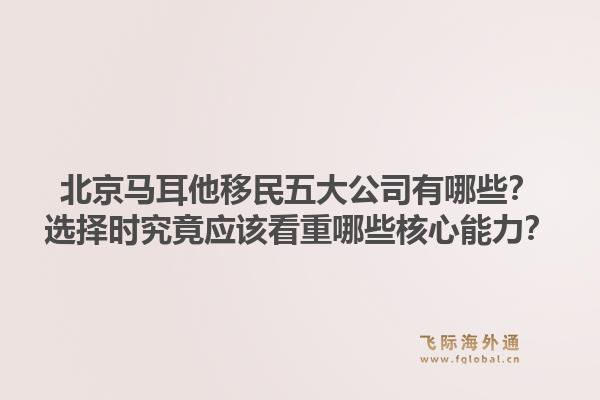 北京馬耳他移民五大公司有哪些？選擇時(shí)究竟應(yīng)該看重哪些核心能力？