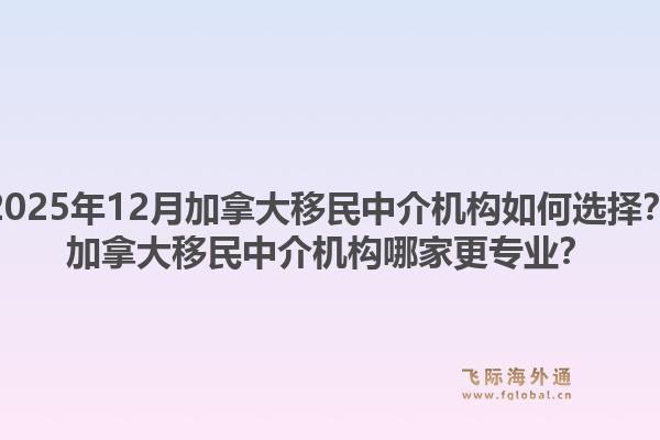 2025年12月加拿大移民中介機(jī)構(gòu)如何選擇？加拿大移民中介機(jī)構(gòu)哪家更專業(yè)？