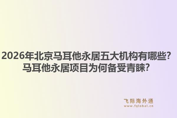2026年北京馬耳他永居五大機(jī)構(gòu)有哪些？馬耳他永居項(xiàng)目為何備受青睞？