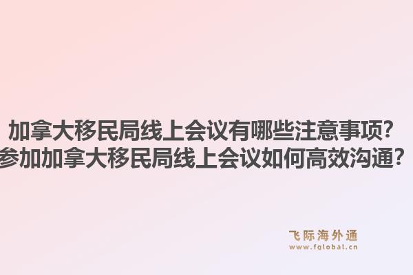 加拿大移民局線上會(huì)議有哪些注意事項(xiàng)？參加加拿大移民局線上會(huì)議如何高效溝通？1.jpg