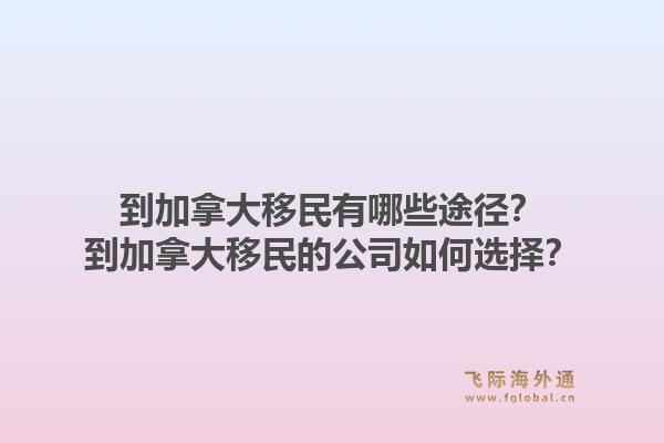 到加拿大移民有哪些途徑？到加拿大移民的公司如何選擇？1.jpg