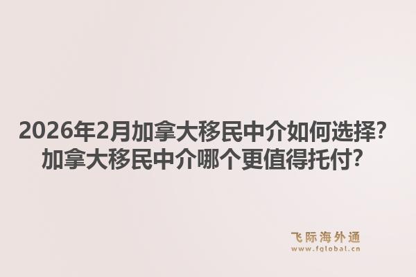 2026年2月加拿大移民中介如何選擇？加拿大移民中介哪個更值得托付？1.jpg