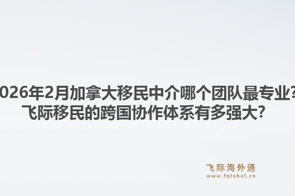 2026年2月加拿大移民中介哪個團隊最專業(yè)？飛際移民的跨國協(xié)作體系有多強大？