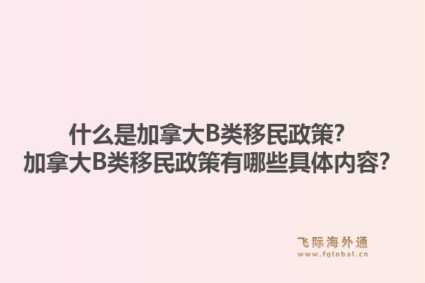 什么是加拿大B類移民政策？加拿大B類移民政策有哪些具體內(nèi)容？1.jpg