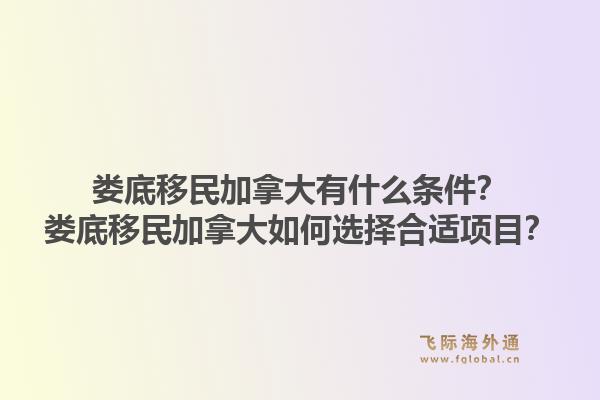 婁底移民加拿大有什么條件？婁底移民加拿大如何選擇合適項目？1.jpg