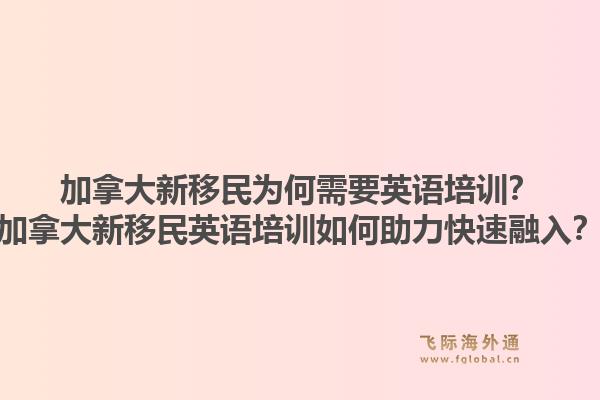 加拿大新移民為何需要英語培訓？加拿大新移民英語培訓如何助力快速融入？1.jpg